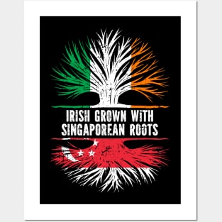 Irish Grown With Singaporean Roots Ireland Flag Posters and Art